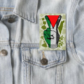 Siegreiches Handzeichen Widerstand Rot Dreieck Sym Button (Insitu)