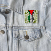 Siegreiches Handzeichen Widerstand Rot Dreieck Sym Button (Beispiel)