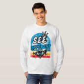 Sieh Anders Retro Langarm T-Shirt (Vorne ganz)