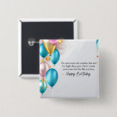 Sieh den Geburtstag Button (Vorne & Hinten)