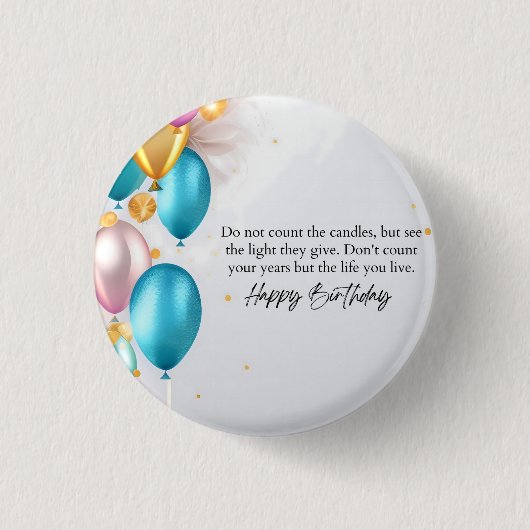 Sieh den Geburtstag Button (Vorderseite)