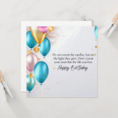 Sieh den Geburtstag Karte (Vorderseite/Rückseite Beispiel)