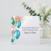 Sieh den Geburtstag Save The Date (Stehend Vorderseite)