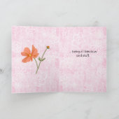 Sieh dich an! Pinker Blumengarten Gratulation Karte (Innenseite)