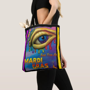Sieh dich auf Mardi Gras Auge Tasche