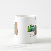 Sieh Ein Menu Lustiger Bär Camping Kaffeetasse (Mittel)