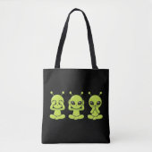 Sieh, Hör, Sprich kein Übel Tasche (Vorderseite)