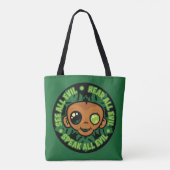 Sieh, höre und sprich alles Böse Affe Tasche (Rückseite)