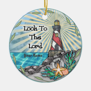 Sieh Leuchtturm Christlich Keramik Ornament