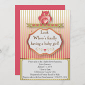 Sieh mal, wer endlich ein Baby-Mädchen hat! Einladung (Vorne/Hinten)