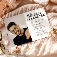 Sieh mal, wer graduiert hat Foto-Abschlussfeier