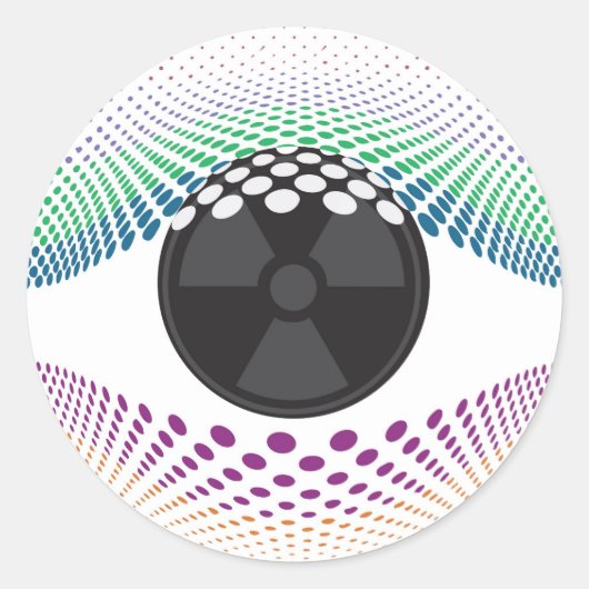 Sieh meine Augen an Runder Aufkleber (Vorderseite)