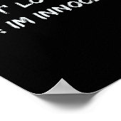 Sieh mich nicht an. Ich bin unschuldig  Poster (Ecke)