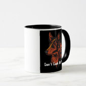 Sieh mich nicht an | Lone Wolf Attitude Tasse (VorderseiteRechts)