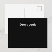 Sieh mich nicht an postkarte (Vorne/Hinten)