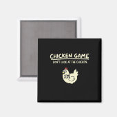 Sieh nicht hin Hühnchen Spiel  Magnet (Vorderseite/Rückseite)