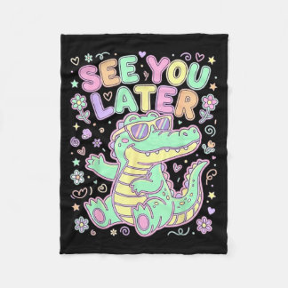 Sieh später süße Pastell-Alligator-Sonnenbrille Mä Fleecedecke