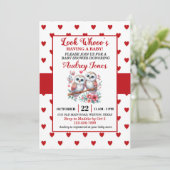 Sieh, wer ein Baby hat. Einladung (Stehend Vorderseite)