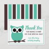 Sieh, wer fast fällig ist! Aquamarines Ei Dankeskarte (Vorne/Hinten)