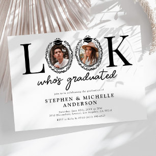 Sieh wer gemeinsam graduiert hat Abschlussfeier Einladung