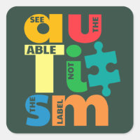 Siehe "Able Not the Label Autismus" Personalisiert