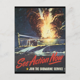 Siehe Action Now Zweiter Weltkrieg Postkarte
