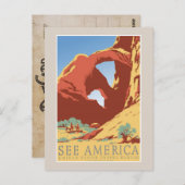 Siehe America Travel Vintag Postcard Postkarte (Vorne/Hinten)
