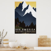 Siehe Amerika: Montana Poster (Küche)