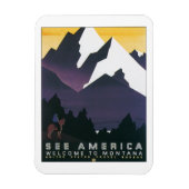 Siehe Amerika ~ Willkommen in Montana Magnet (Vertikal)
