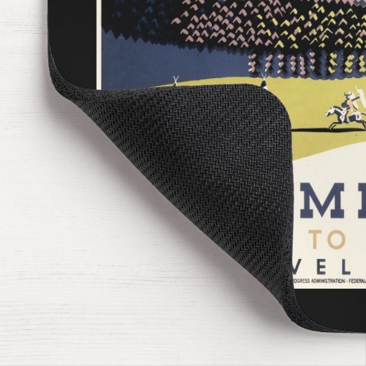 Siehe Amerika ~ Willkommen in Montana Mousepad (Ecke)