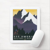 Siehe Amerika ~ Willkommen in Montana Mousepad (Mit Mouse)