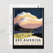 Siehe Amerika ~ Willkommen in Montana Postkarte (Vorne/Hinten)