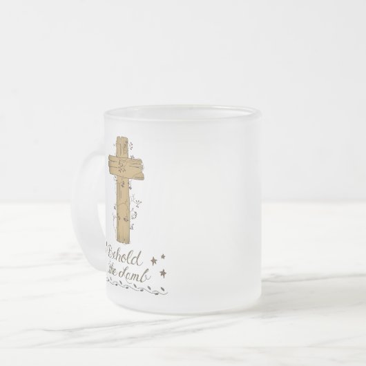 Siehe das Lamm Christliche Mattierte Tasse (Vorderseite Links)