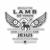 Siehe das Lamm des JHVH Aufkleber (Vorderseite)