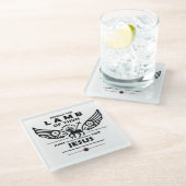 Siehe das Lamm des JHVH Glasuntersetzer (Schrägansicht)