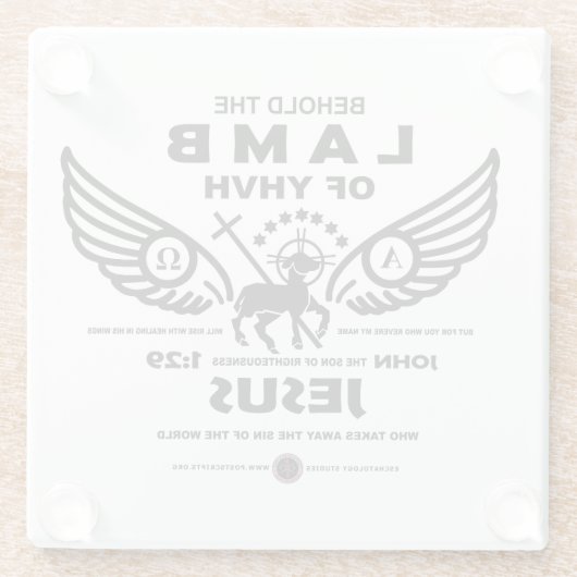 Siehe das Lamm des JHVH Glasuntersetzer (Rückseite)