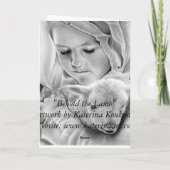 Siehe das Lamm Gottes Karte (Rückseite)