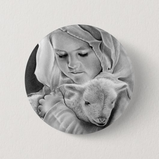 Siehe das Lamm Gottes Knopf Button (Vorderseite)