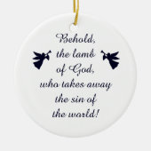 Siehe das Lamm Gottes Minimalistisch Keramik Ornament (Vorne)