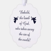 Siehe das Lamm Gottes Minimalistisch Ornament Karte (Links)