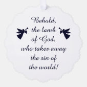 Siehe das Lamm Gottes Minimalistisch Ornament Karte (Vorderseite)