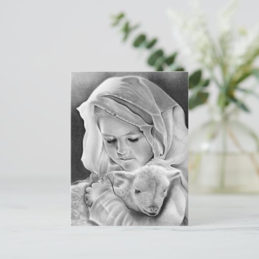 Siehe das Lamm Gottes Postkarte (Stehend Vorderseite)