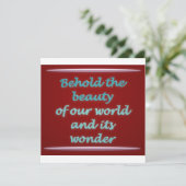 Siehe das SchönheitGedicht Kunst Einladung (Stehend Vorderseite)