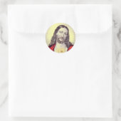 Siehe den Christ-Aufkleber Runder Aufkleber (Tasche)