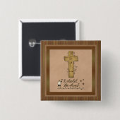 Siehe den Christlichen Knopf des Lammes Button (Vorne & Hinten)