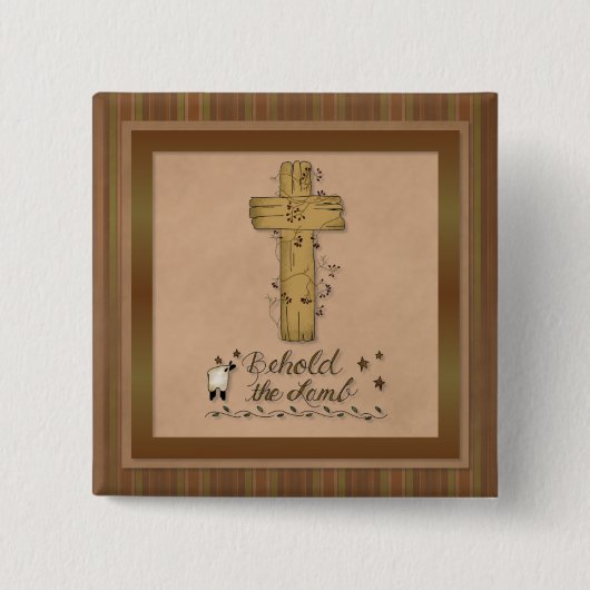 Siehe den Christlichen Knopf des Lammes Button (Vorderseite)