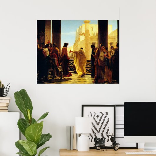 Siehe den Mann von Antonio Ciseri Poster (Heimbüro)