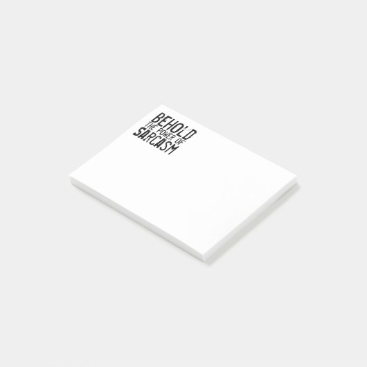 Siehe den Power von Sarcasm Post-it Klebezettel (angewinkelt)