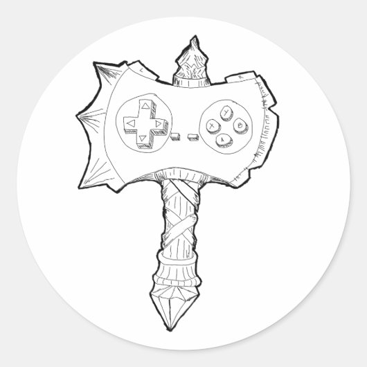 Siehe! Der Noob-Slayer! Runder Aufkleber (Vorderseite)