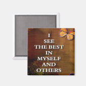 Siehe Die besten ... Worte von Affirmation Magnete Magnet (Vorderseite/Rückseite)